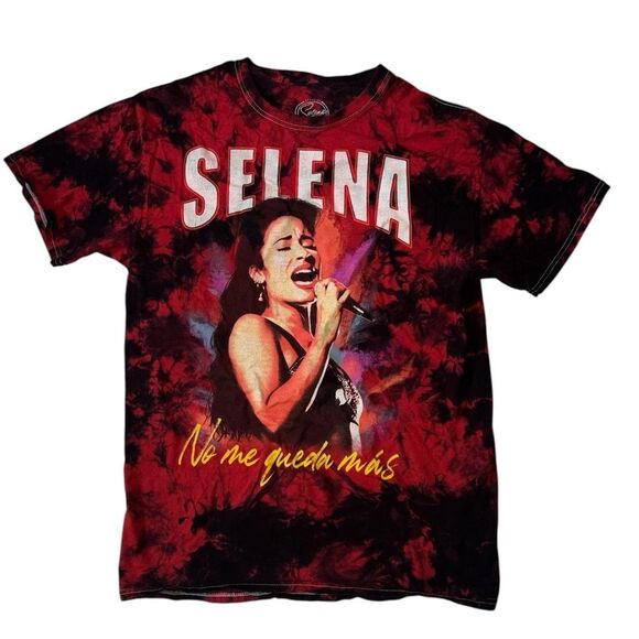 Selena Official Merchandise Red and Black Tye Die Tee Size M - Picture 1 of 4